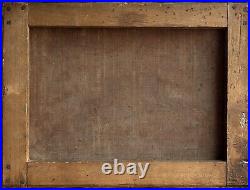 1830's, A scene Meeting Landscape Trees Sky, Antique Oil Canvas Painting