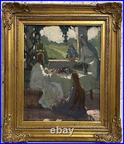1900 Original Antique oil painting Framed, Jesus, Martha and Mary, Simvolism Art 1900 Original Antique oil painting Framed, Jesus, Martha and Mary, Simvolism Art