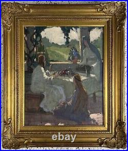 1900 Original Antique oil painting Framed, Jesus, Martha and Mary, Simvolism Art 1900 Original Antique oil painting Framed, Jesus, Martha and Mary, Simvolism Art