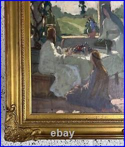 1900 Original Antique oil painting Framed, Jesus, Martha and Mary, Simvolism Art 1900 Original Antique oil painting Framed, Jesus, Martha and Mary, Simvolism Art