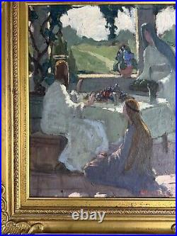 1900 Original Antique oil painting Framed, Jesus, Martha and Mary, Simvolism Art 1900 Original Antique oil painting Framed, Jesus, Martha and Mary, Simvolism Art