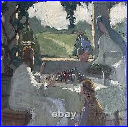 1900 Original Antique oil painting Framed, Jesus, Martha and Mary, Simvolism Art 1900 Original Antique oil painting Framed, Jesus, Martha and Mary, Simvolism Art
