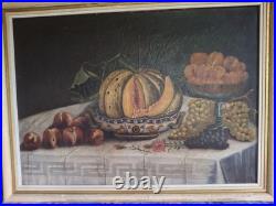 1 huile sur toile ancienne Nature Morte Signe. Belle Couleur Du Passé