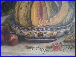 1 huile sur toile ancienne Nature Morte Signe. Belle Couleur Du Passé