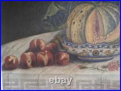 1 huile sur toile ancienne Nature Morte Signe. Belle Couleur Du Passé
