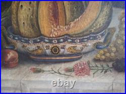 1 huile sur toile ancienne Nature Morte Signe. Belle Couleur Du Passé