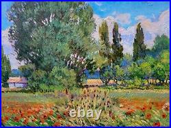 ALAIN UGHETTO Paysage de GIRONDE Peinture huile sur toile signé