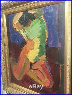 AMBROGIANI Pierre (1907-1985) Huile sur toile Femme dénudé