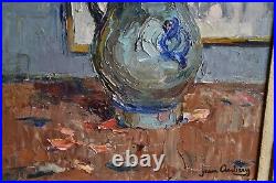 AUBÉRY Jean (1880-1952) tableau ancien fauvisme VASE BLEU huile toile MARSEILLE
