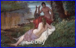 A. DURAND XIXe. GRANDE & BELLE TOILE 1882. JEUNES FEMMES AU BORD D'UNE RIVIÈRE A. DURAND XIXe. GRANDE & BELLE TOILE 1882. JEUNES FEMMES AU BORD D'UNE RIVIÈRE