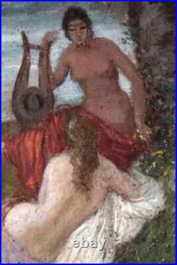 A. DURAND XIXe. GRANDE & BELLE TOILE 1882. JEUNES FEMMES AU BORD D'UNE RIVIÈRE A. DURAND XIXe. GRANDE & BELLE TOILE 1882. JEUNES FEMMES AU BORD D'UNE RIVIÈRE