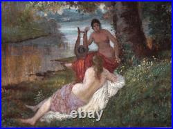 A. DURAND XIXe. GRANDE & BELLE TOILE 1882. JEUNES FEMMES AU BORD D'UNE RIVIÈRE A. DURAND XIXe. GRANDE & BELLE TOILE 1882. JEUNES FEMMES AU BORD D'UNE RIVIÈRE