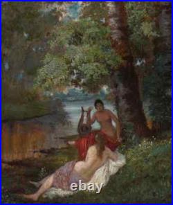A. DURAND XIXe. GRANDE & BELLE TOILE 1882. JEUNES FEMMES AU BORD D'UNE RIVIÈRE A. DURAND XIXe. GRANDE & BELLE TOILE 1882. JEUNES FEMMES AU BORD D'UNE RIVIÈRE