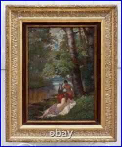 A. DURAND XIXe. GRANDE & BELLE TOILE 1882. JEUNES FEMMES AU BORD D'UNE RIVIÈRE A. DURAND XIXe. GRANDE & BELLE TOILE 1882. JEUNES FEMMES AU BORD D'UNE RIVIÈRE