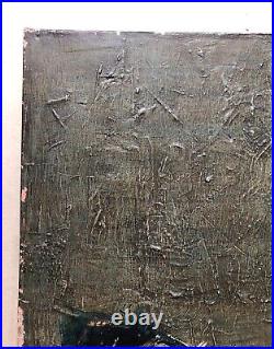 Abstraction, Huile Sur Toile, Années 60, Signature à Identifier, Peinture, XXe