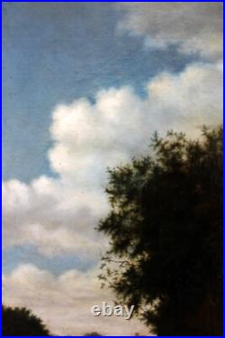 Adriaen Frans BOUDEWYNS (1644-1719) Pêcheur au filet et berger Huile sur toile