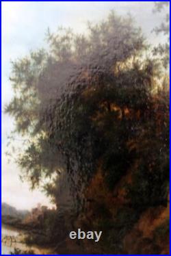 Adriaen Frans BOUDEWYNS (1644-1719) Pêcheur au filet et berger Huile sur toile