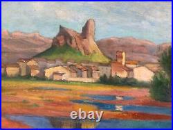 Albert LEPREUX (1868-1959) PAYSAGE huile sur toile environs de sanary 60X81 Cm