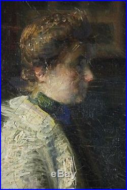 Alfred Defize, Liège 1873, Jeune femme, Portrait, Cotation jusque 1.600 euros