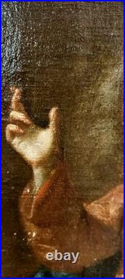 Ancien Huile Sur Toile Christ Bénissant École Italienne Ancien Huile Sur Toile Christ Bénissant École Italienne