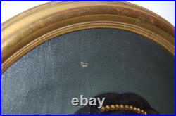 Ancien Portrait De Femme Huile Sur Toile Cadre Doré Époque XIX Ème S début XXème
