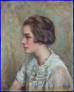 Ancien Tableau Georges Fichefet (Belge, 1864-1954) Peinture Huile Oil Painting
