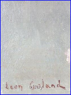 Ancien Tableau Léon-Laurent Galand (1872-1960) Peinture Huile Toile Oil Painting