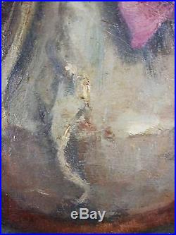 Ancien Tableau Louis Evenepoel (XIXe) Peinture Huile Antique Oil Painting