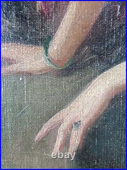 Ancien Tableau Pierre de Belair (1892-1956) Peinture Huile Oil Painting Dipinto