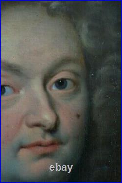 Ancien Tableau Portrait Homme Royal Costume Bleu sv François de Troy 17ème rare