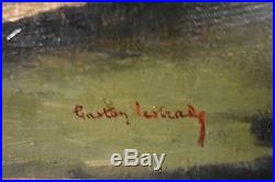 Ancien tableau HT Nature morte aux poissons signé Gaston Lestrade Belge XXe