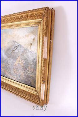 Ancien tableau, huile sur toile, cadre doré, signé L. VALANCIENNE 1862 52x43cm