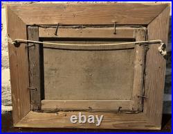 Ancienne huile sur toile Ecole Française du XIXe Paysage lacustre Barbizon