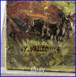 Ancienne huile sur toile signée paysage fauviste début XXe fauve fauvisme