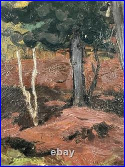 Ancienne huile sur toile signée paysage fauviste début XXe fauve fauvisme