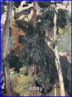 Ancienne huile sur toile signée paysage fauviste début XXe fauve fauvisme