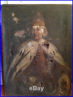 Ancienne huile/toile XVIIIèmeS Portrait du Doge Paolo Renier BERNADINO CASTELLI
