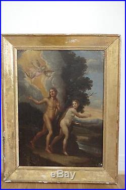Ancienne peinture huile sur toile XVII école italienne
