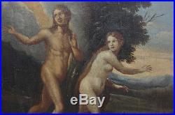 Ancienne peinture huile sur toile XVII école italienne