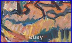 André Baucé Huile sur toile Grand Paysage
