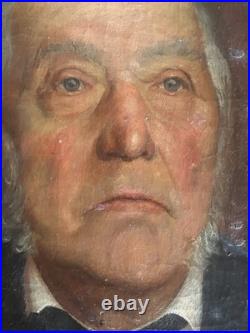 Anonyme Huile sur toile marouflée sur panneau Portrait XIX