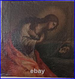 Antique Huile Sur Toile Représentant Madeleine XVIIIème Siècle École Italienne Antique Huile Sur Toile Représentant Madeleine XVIIIème Siècle École Italienne