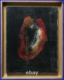 Antique Original Oil Painting on Canvas, Abstract composition, Signed, Framed