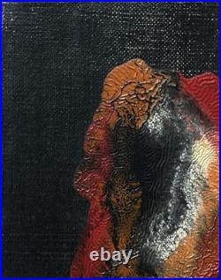 Antique Original Oil Painting on Canvas, Abstract composition, Signed, Framed