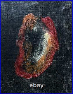 Antique Original Oil Painting on Canvas, Abstract composition, Signed, Framed