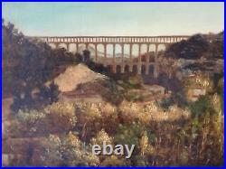 Auguste TRUPHEME (1836-1898) huile sur toile Aqueduc de Roquefavour