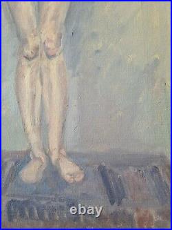 Augustin Carrera (1878-1952) Grand portrait de nu Huile sur toile Fauvisme