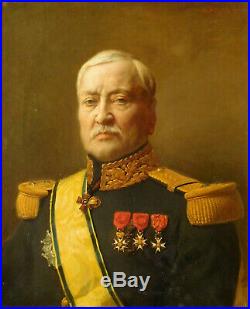 Augustin Feyen-Perrin portrait d'un Général de Brigade huile sur toile 1880