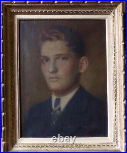 Auteur à identifier (Lajos X), Portrait de jeune homme, 1939, huile sur toile