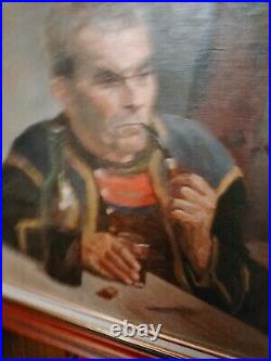 BELLE HUILE huile sur toile par Edmond daynes 1895 1986 BRETON 83,5 X 72,5 cm